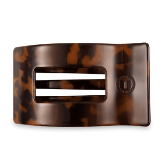 Flat Rectangle Hair Clip | Large | Tortoise - Just Believe Boutique