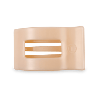Flat Rectangle Hair Clip | Medium | Almond Beige - Just Believe Boutique