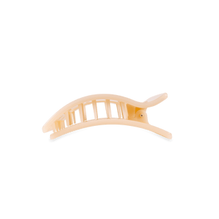 Flat Rectangle Hair Clip | Small | Almond Beige - Just Believe Boutique