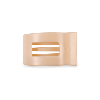 Flat Rectangle Hair Clip | Small | Almond Beige - Just Believe Boutique