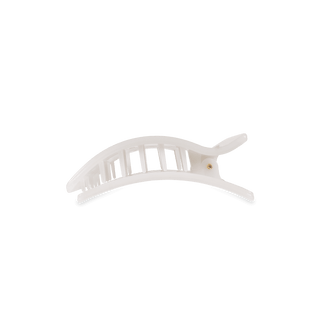 Flat Rectangle Hair Clip | Small | Coconut White - Just Believe Boutique