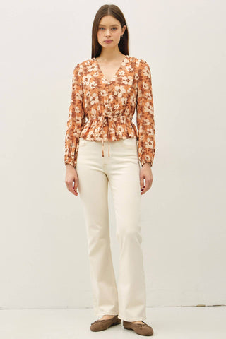 Floral Peplum Boho Top - Just Believe Boutique