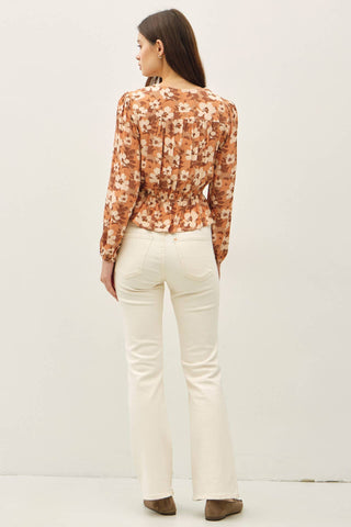 Floral Peplum Boho Top - Just Believe Boutique