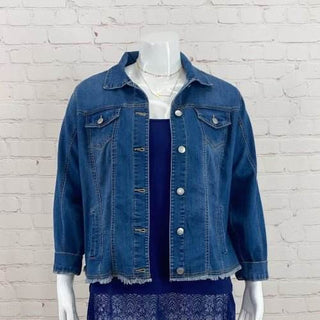 Frayed Denim Jacket - Just Believe Boutique