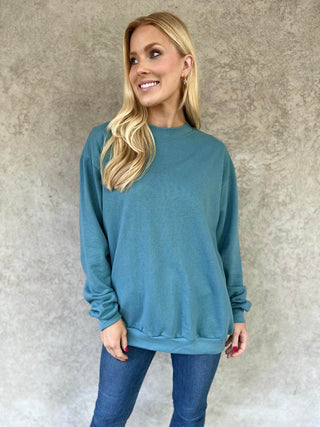 French Terry Pullover Sweatshirt - Just Believe Boutique