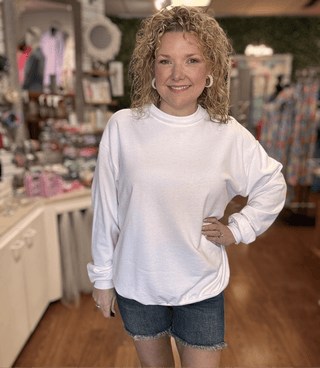 French Terry Pullover Sweatshirt - Just Believe Boutique