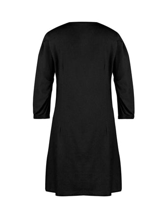 Full Size V-Neck Half Sleeve Dress - Just Believe Boutique