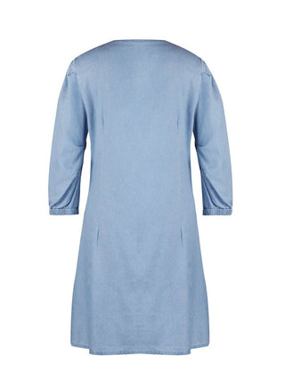 Full Size V-Neck Half Sleeve Dress - Just Believe Boutique