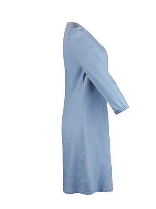 Full Size V-Neck Half Sleeve Dress - Just Believe Boutique