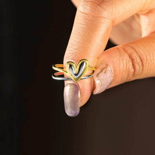 Heart Shape Irregular 925 Sterling Silver Ring - Just Believe Boutique