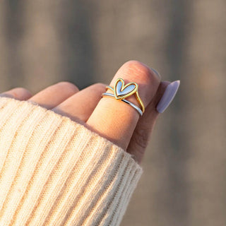 Heart Shape Irregular 925 Sterling Silver Ring - Just Believe Boutique
