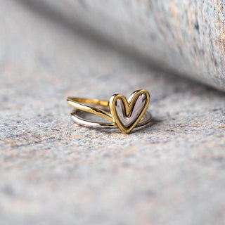 Heart Shape Irregular 925 Sterling Silver Ring - Just Believe Boutique