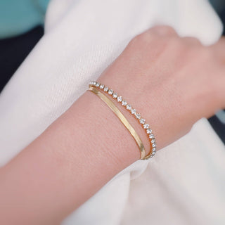 Herringbone And Tennis Bracelet - Just Believe Boutique