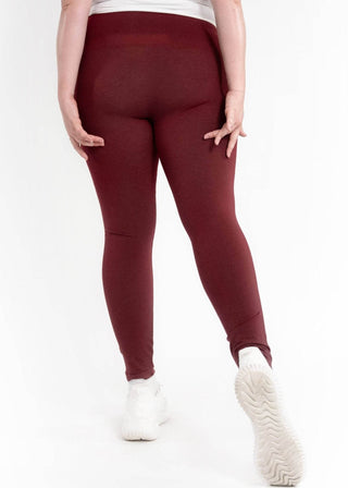High Waist Crossover Leggings - Curvy Fit: WHITE DENIM - Just Believe Boutique