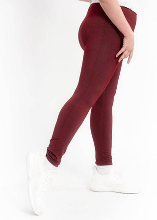 High Waist Crossover Leggings - Curvy Fit: WHITE DENIM - Just Believe Boutique