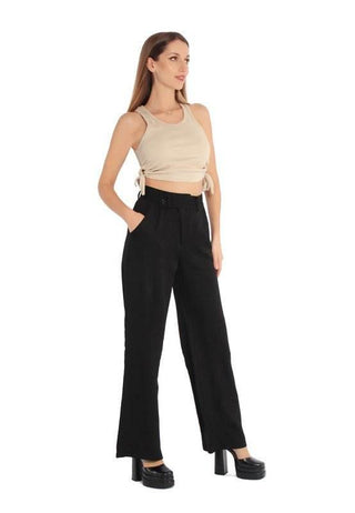 High Waist Flared Pants - Just Believe Boutique