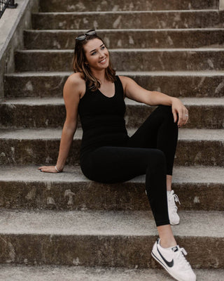 High-Waisted Leggings: BLACK - Just Believe Boutique