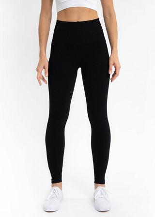 High-Waisted Leggings: CHERRY COLA - Just Believe Boutique