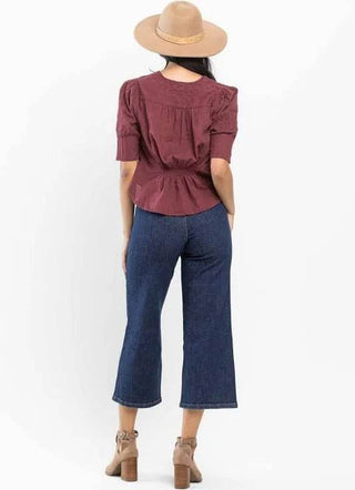High Waisted Tummy Control Tailored Crop Wide Leg - Just Believe Boutique