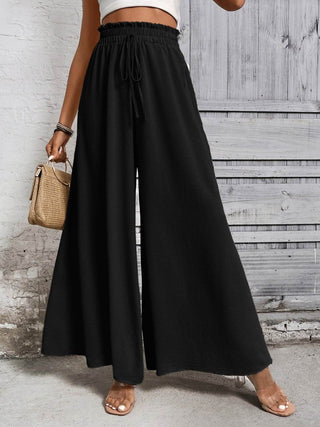 Honey Tied High Waist Wide Leg Pants - Just Believe Boutique