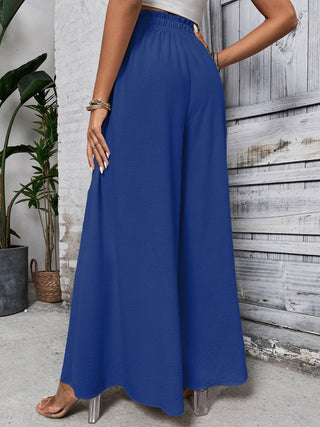 Honey Tied High Waist Wide Leg Pants - Just Believe Boutique