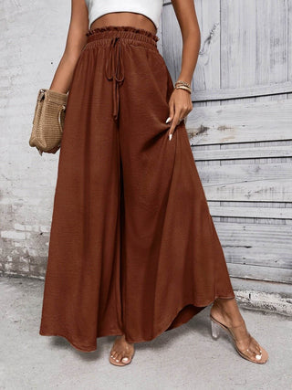 Honey Tied High Waist Wide Leg Pants - Just Believe Boutique