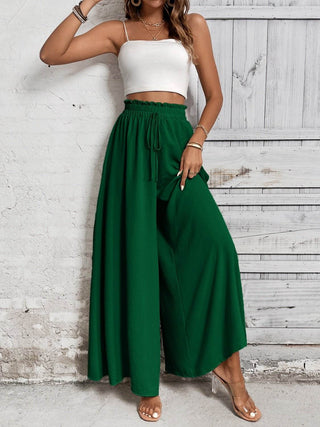 Honey Tied High Waist Wide Leg Pants - Just Believe Boutique