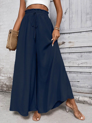 Honey Tied High Waist Wide Leg Pants - Just Believe Boutique