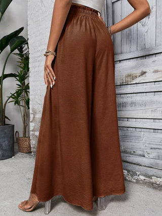 Honey Tied High Waist Wide Leg Pants - Just Believe Boutique