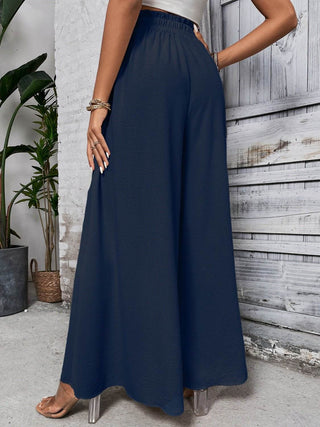 Honey Tied High Waist Wide Leg Pants - Just Believe Boutique