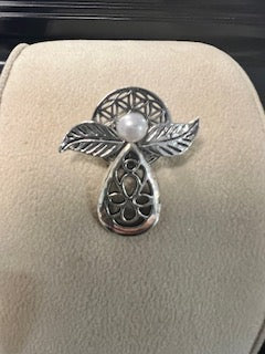 Small Angel Brooch - Pearl