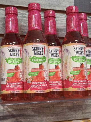 Sugar Free Strawberry Dragon Fruit Energy Syrup, 375ml – product only