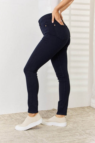 Judy Blue Full Size Garment Dyed Tummy Control Skinny Jeans - Just Believe Boutique