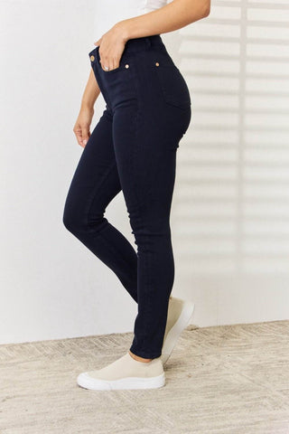 Judy Blue Full Size Garment Dyed Tummy Control Skinny Jeans - Just Believe Boutique