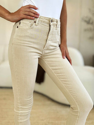 Judy Blue Full Size Garment Dyed Tummy Control Skinny Jeans - Just Believe Boutique