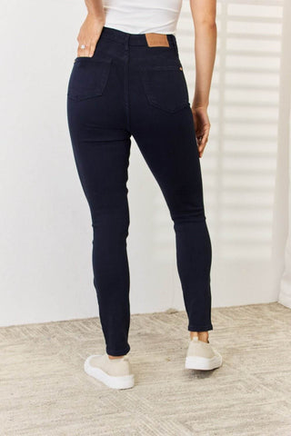 Judy Blue Full Size Garment Dyed Tummy Control Skinny Jeans - Just Believe Boutique