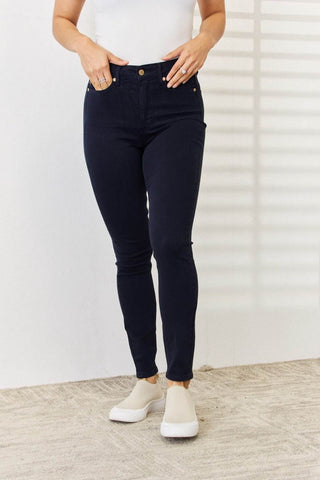 Judy Blue Full Size Garment Dyed Tummy Control Skinny Jeans - Just Believe Boutique