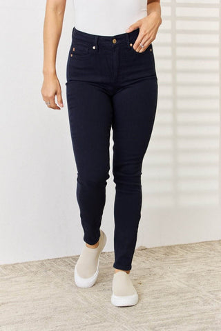 Judy Blue Full Size Garment Dyed Tummy Control Skinny Jeans - Just Believe Boutique