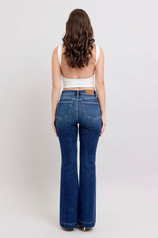 Judy Blue Full Size High Rise Flare Jeans with Pockets Plus Size - Just Believe Boutique