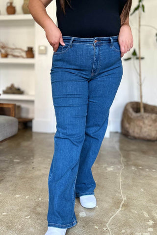 Judy Blue Full Size High Rise Straight Jeans - Just Believe Boutique