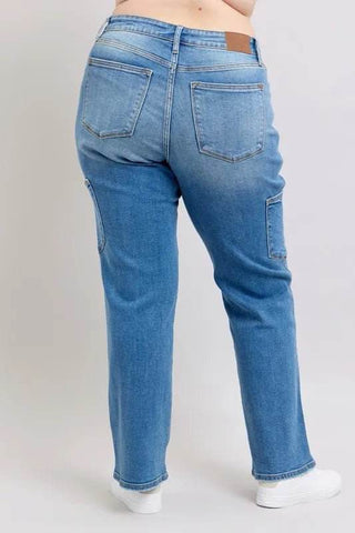 Judy Blue Full Size High Waist 90's Straight Jeans Plus Size - Just Believe Boutique