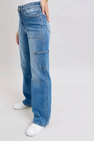 Judy Blue Full Size High Waist 90's Straight Jeans Plus Size - Just Believe Boutique