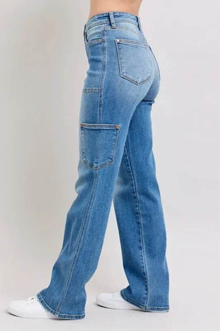 Judy Blue Full Size High Waist 90's Straight Jeans Plus Size - Just Believe Boutique