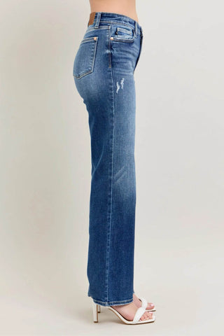 Judy Blue Full Size High Waist 90's Straight Leg Jeans Plus Size - Just Believe Boutique