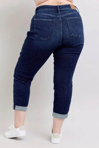 Judy Blue Full Size High Waist Boyfriend Jeans Plus Size - Just Believe Boutique