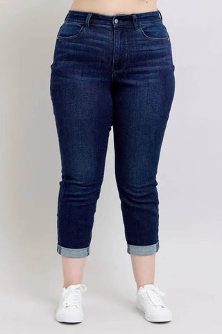 Judy Blue Full Size High Waist Boyfriend Jeans Plus Size - Just Believe Boutique