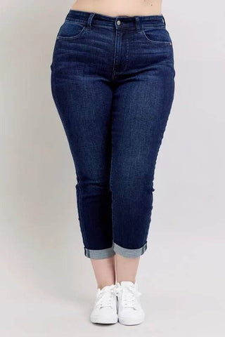 Judy Blue Full Size High Waist Boyfriend Jeans Plus Size - Just Believe Boutique