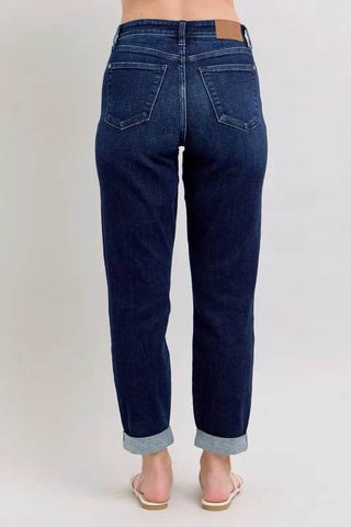 Judy Blue Full Size High Waist Boyfriend Jeans Plus Size - Just Believe Boutique