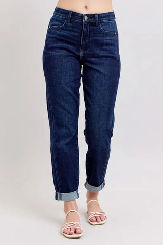 Judy Blue Full Size High Waist Boyfriend Jeans Plus Size - Just Believe Boutique