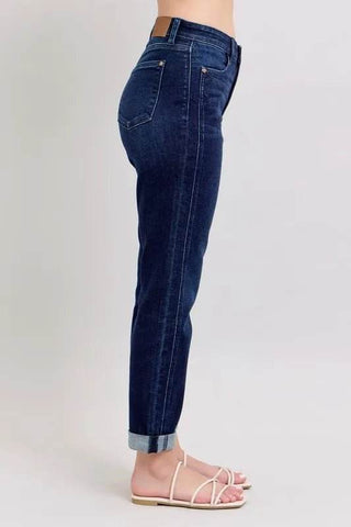 Judy Blue Full Size High Waist Boyfriend Jeans Plus Size - Just Believe Boutique
